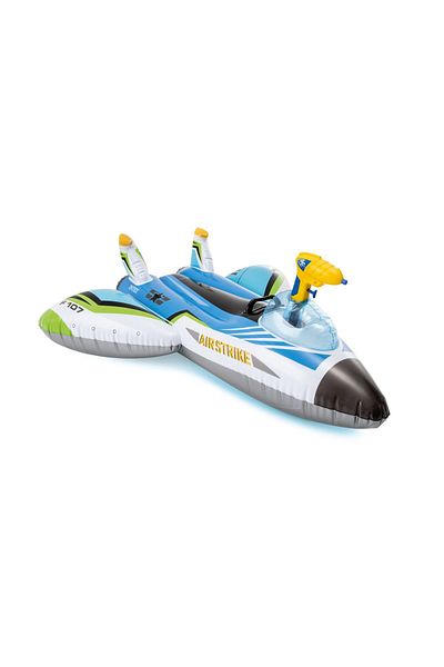 Intex Blue Inflatable Water Plane - With Water Gun, 117*117 Cm (57536)