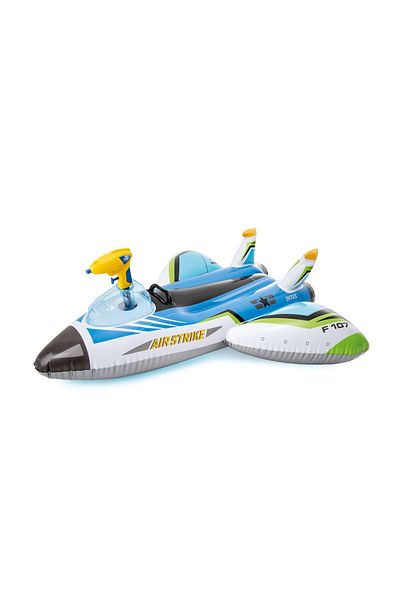 Intex Blue Inflatable Water Plane - With Water Gun, 117*117 Cm (57536)
