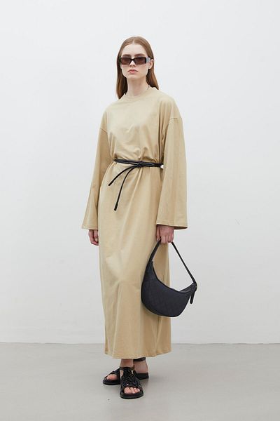 Manuka OVERSIZE-BAUMWOLLKLEID KAMEL