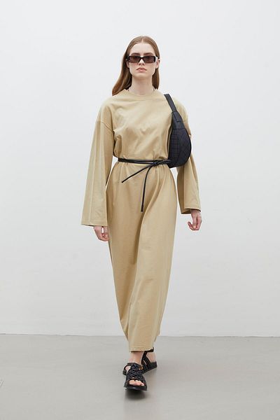 Manuka OVERSIZE-BAUMWOLLKLEID KAMEL