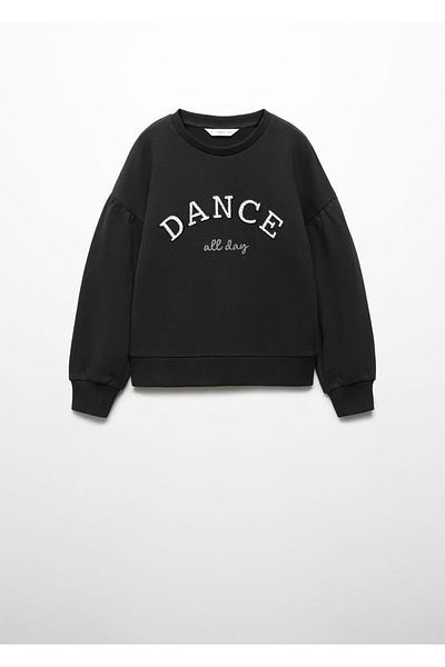 MANGO Kids Hanorac negru pentru copii