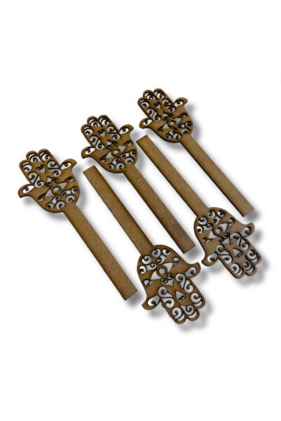 Mandalart Fabric مجموعة من 5 مساند خشبية بنمط همسة - 2.8 ملم، أرضية قابلة للطلاء