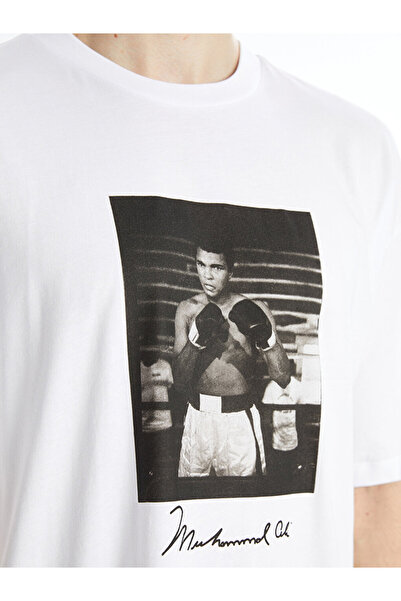 LC Waikiki Muhammad Ali bedrucktes Dry-Tech-T-Shirt für Herren – Rundhalsausschnitt, kurze Ärmel