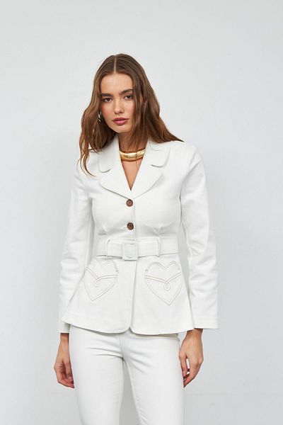 NOK İSTANBUL Pocket Slim Fit Blazer CREAM