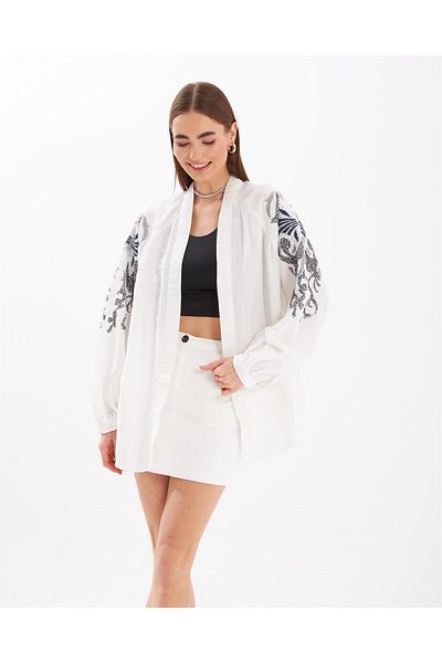 NOK İSTANBUL Cute Mini Skirt White