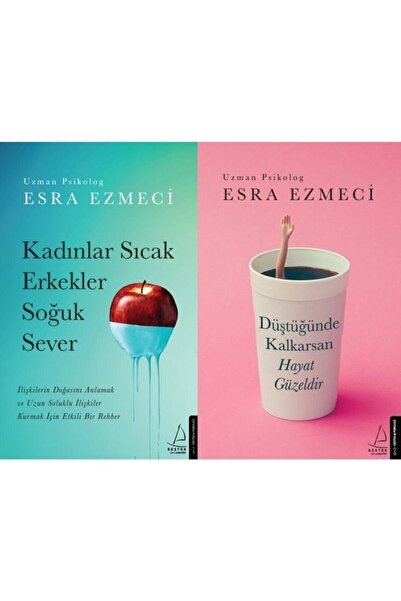 Destek Yayınları Esra Ezmeci 2 Kitap Set Kadınlar Sıcak Erkekler Soğuk Sever-...