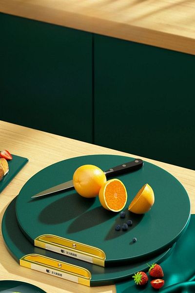 Buffer For Kitchen ®   Vegetable, Fruit, Meat, Fish and Bread Chopping Cutting Board - Cut Panel with Stand