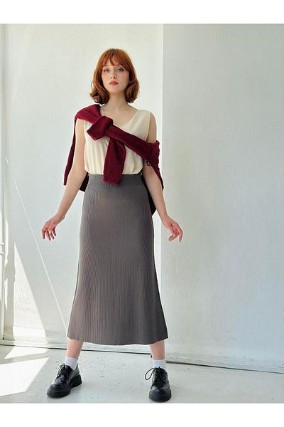 Retrobird Fustă de damă Antracit Bell Knitwear