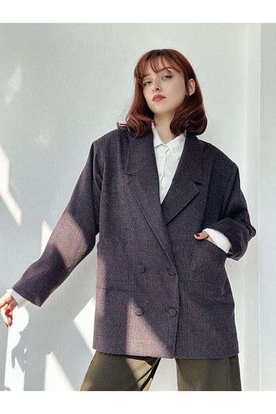 Retrobird 90's Retro Model Oversize Design Jacket Women Smoked