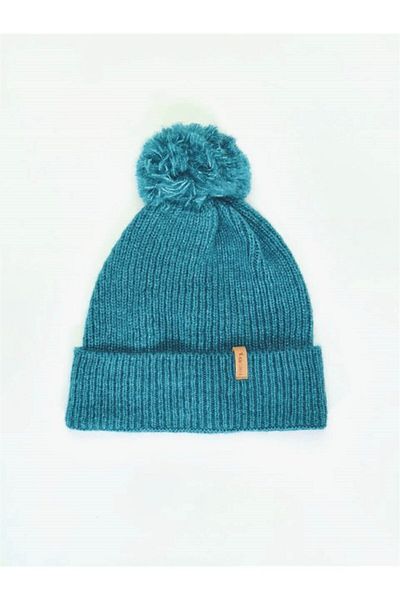 Retrobird Beretă unisex cu pompon pentru femei Petrol