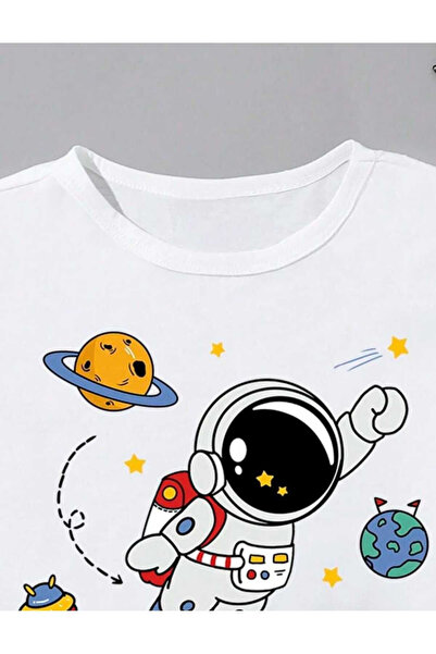 THEKONT NASA Astronaut Printed Bottom-Top Suit Set