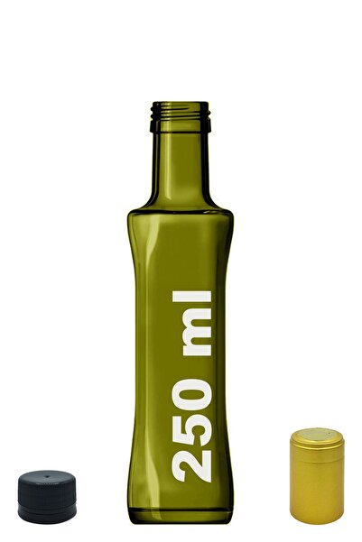 Afracam Green Geolive 250 ml - Curved Glass Bottle with Lock, Lid and Hood 1 ...