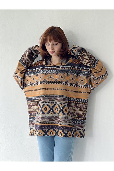 Retrobird Oversize Basic Hooded Sweatshirt Women Multi Color