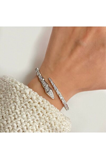 Okkostore Yılan Kelepçe Çelik Bileklik