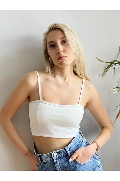 Retrobird Crop Top Women Ecru