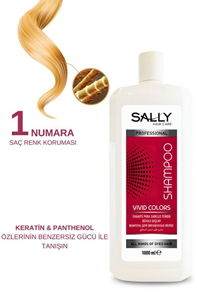 Sally Boyalı Saçlar Için Renk Koruyucu Şampuan -panthenol Vivid Colors 1 Lt