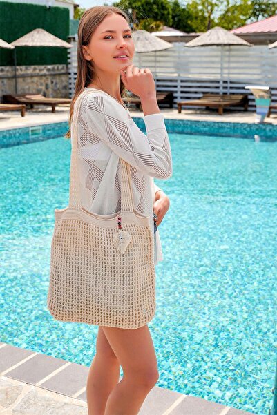 CHUBA Vanilla Knitwear Women's Shopper - Shoulder Strap, Lined, Casual Hand and Beach Bag Chax801