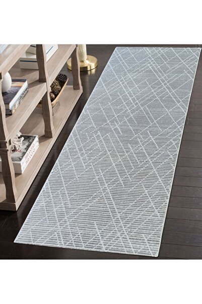 KARAR HALI Modern Desenli Halı Koridor Kesme Yolluk Yumuşak Doku  Dokuma Maki...