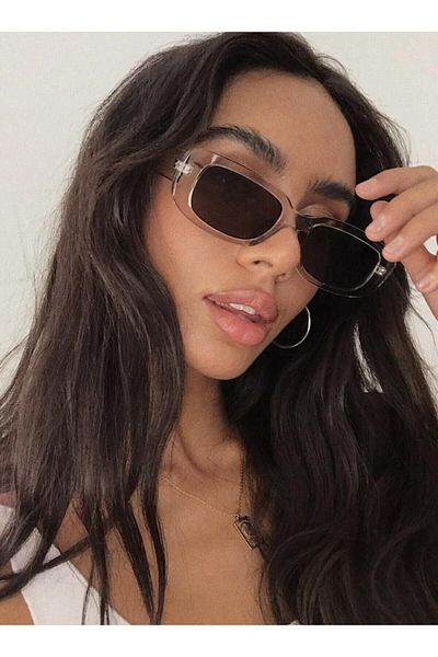 Mathilda Aksesuar Vintage Transparent Black Sunglasses