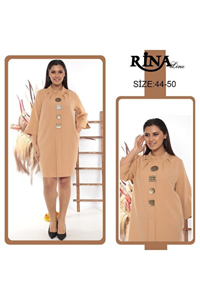 Rina Line Λεπτομερές φόρεμα με κουμπιά αξεσουάρ