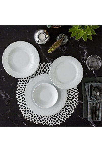 Güral Porselen Alfa 24 Parça 6 Kişilik Yemek Takımı
