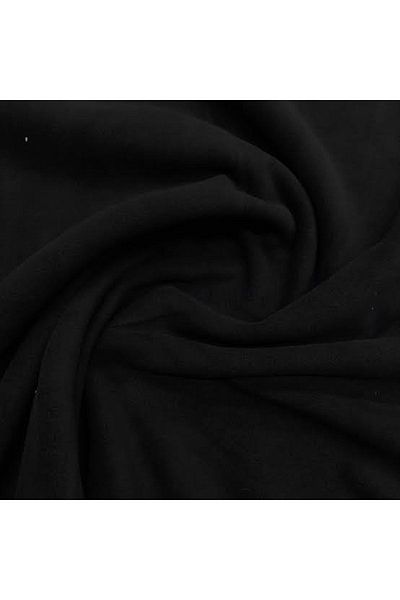 LinaByUgurr Black Universal Quality Non-Pilling Thick Fleece Fabric Width 180cm (1 PC=1 METER)