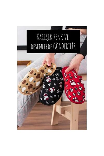 BERCHILL 3 lü Paket Ev Terliği Çeyiz Terliği Kışlık Terlik Ses Yapmaz Hafif Taban Taban