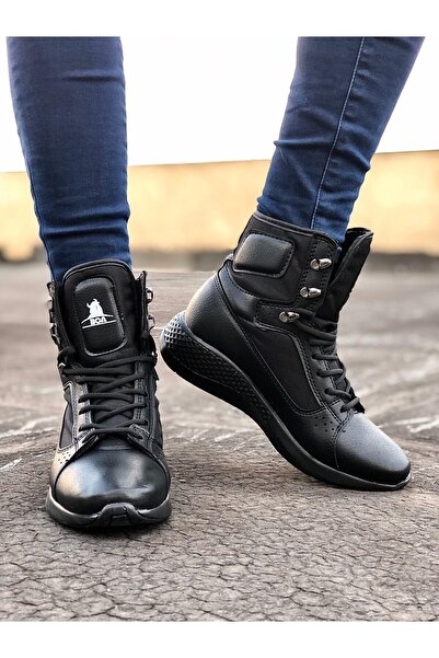 BOA Ba0600 Bağcıklı Siyah Boksör Unisex Spor Postal Bot