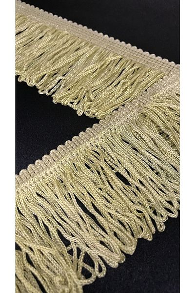 Ozpas Light Yellow Tassel Fringe Strip - 6 Cm x 3 Mt