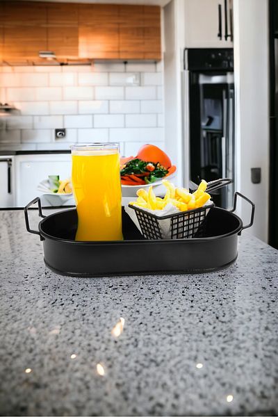 Bestofhome Metal Oval Presentation Tray