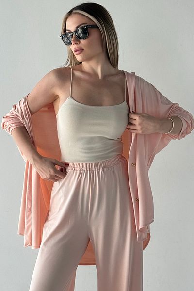 bb butik basic Anna Draped Oversize ing nadrág alsó-felső szett BB-82X0198