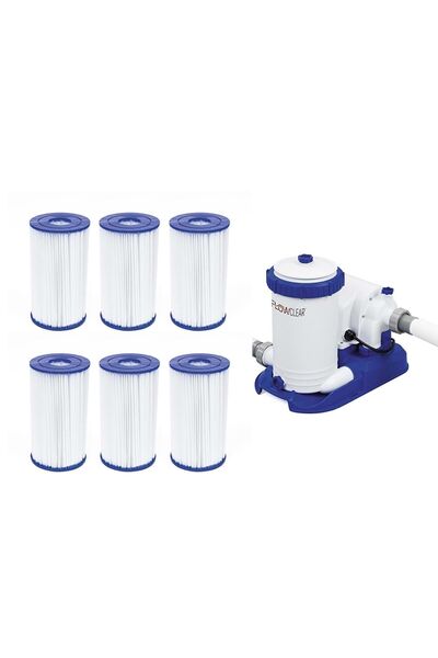 BESTWAY İntex Havuzlarla Uyumlu Devirdaim Motoru 9463lt Filtre Seti BW719