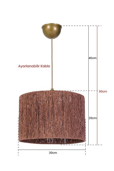Hmydesign Roue Handmade Pendant Lamp Chandelier Brown