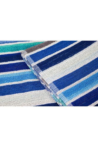 Taka Fabrics Πετσέτα θαλάσσης με ριγέ μοτίβο 100% βαμβάκι με νήματα υψηλής απορρόφησης βαμμένο 75x150 cm (01)