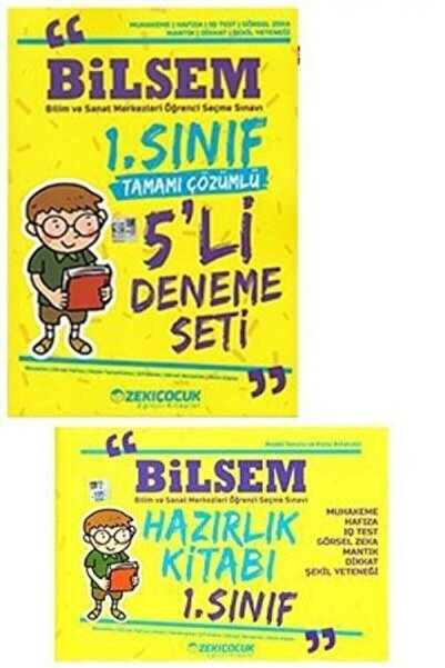 Zeki Çocuk Yayınları Bilsem 1. Sınıf 5'li Deneme Seti + Bilsem Hazırlık Kitabı