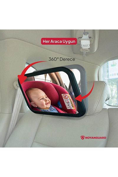 Noyanguard 360 Degree Rotating and Adjustable Wide Angle Car Baby Vision Mirror Stroller