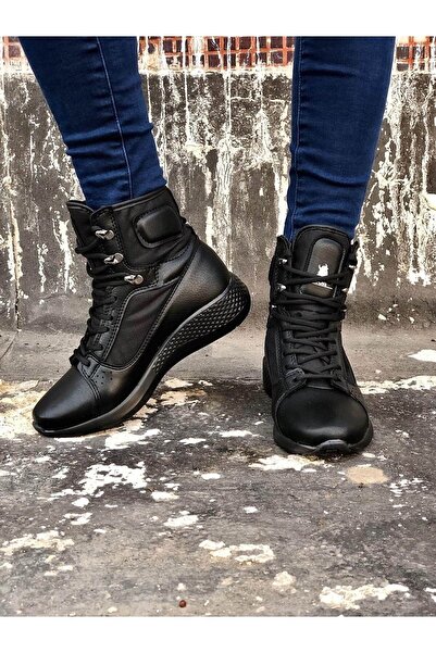 BOA Ba0600 Bağcıklı Siyah Boksör Unisex Spor Postal Bot