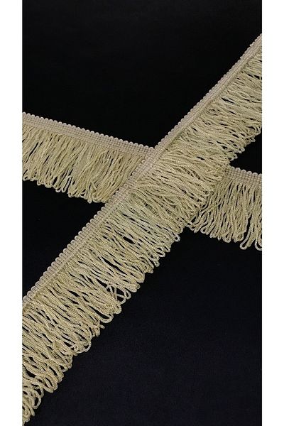 Ozpas Light Yellow Tassel Fringe Strip - 6 Cm x 3 Mt