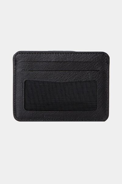 Grande 3607 Genuine Real Leather Women Men Card Holder Wallet Black