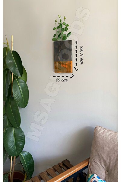 MSAĞWOODS تصميم وعاء زهور خشبي مطبخ حمام حديقة شتوية زهرة اصطناعية شرفة هدية ...