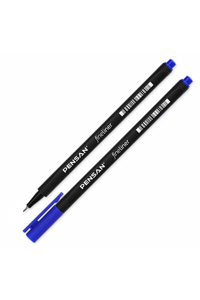 Pensan Blue Fineliner Felt Pen - 0.4 Mm, 10 Pieces