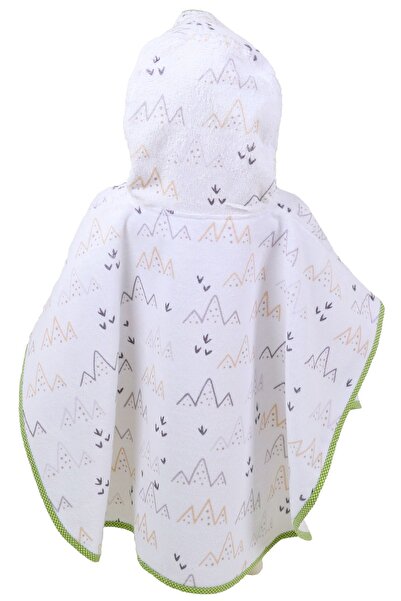 AİRYCOT Children's Poncho Towel Green Dino