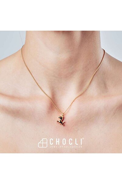 Chocli 18 Ayar Altın Kaplama Uçan Unicorn Kolye