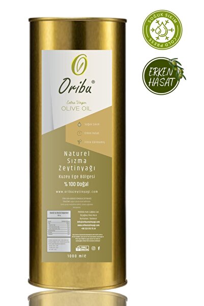 Oribu 2025/2026 Erken Hasat Soğuk Sıkım Naturel Sızma Zeytinyağı 1 Lt