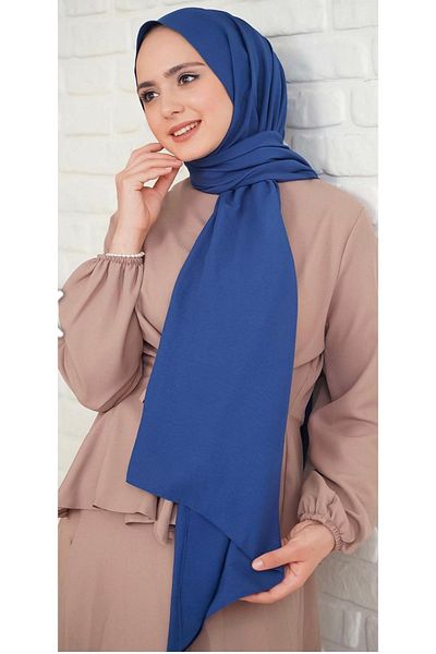 Mides scarf شال قطن جاز أزرق