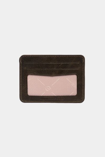 Grande 3607 Genuine Real Leather Card Holder Wallet for Women and Men Antique Green