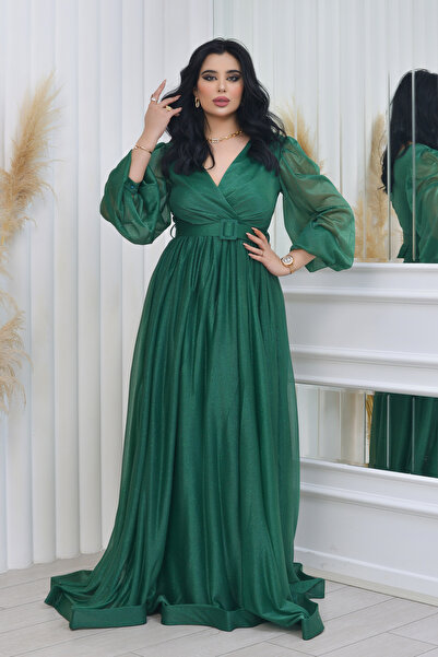 Matik Abiyem فستان سهرة من التول اللامع