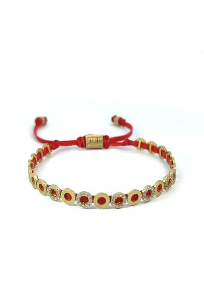 Juju Bronze Mini Circle Bracelet With Stones
