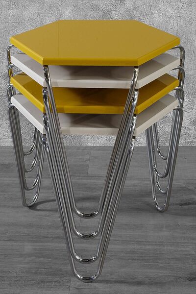 Veys Sehpa 4 Lü Piramit Zigon Sehpa