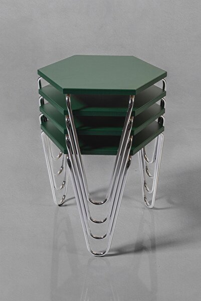 Veys Sehpa 4 Lü Piramit Zigon Sehpa